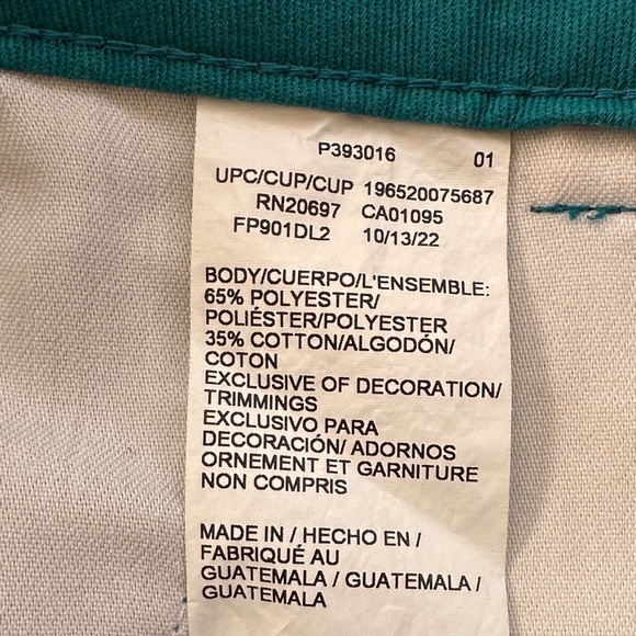 Dickies Women's Teal Wide Leg Pants - Picture 11 of 12